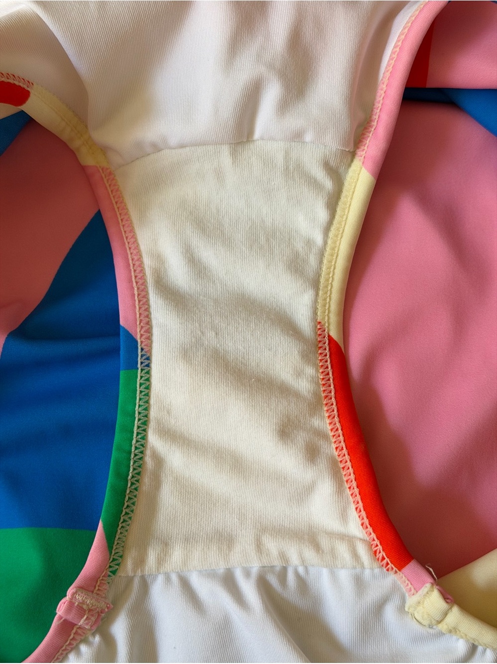 Hanna Anderson Kids One-Piece Swimsuit in Multicolor Geometric Print Size 10 - Picture 6 of 8
